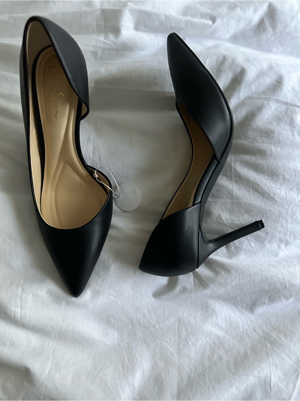 Jessica Simpson Classic Pointed Toe Black D'Orsay Pump - Brand: Jessica Simpson